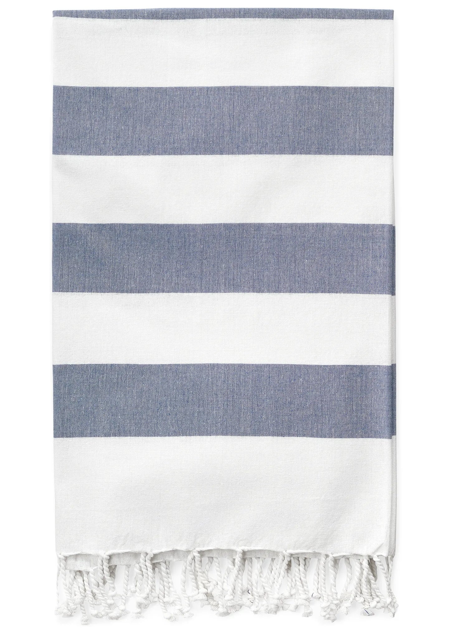 Navy & White Stripe Throw-50x60