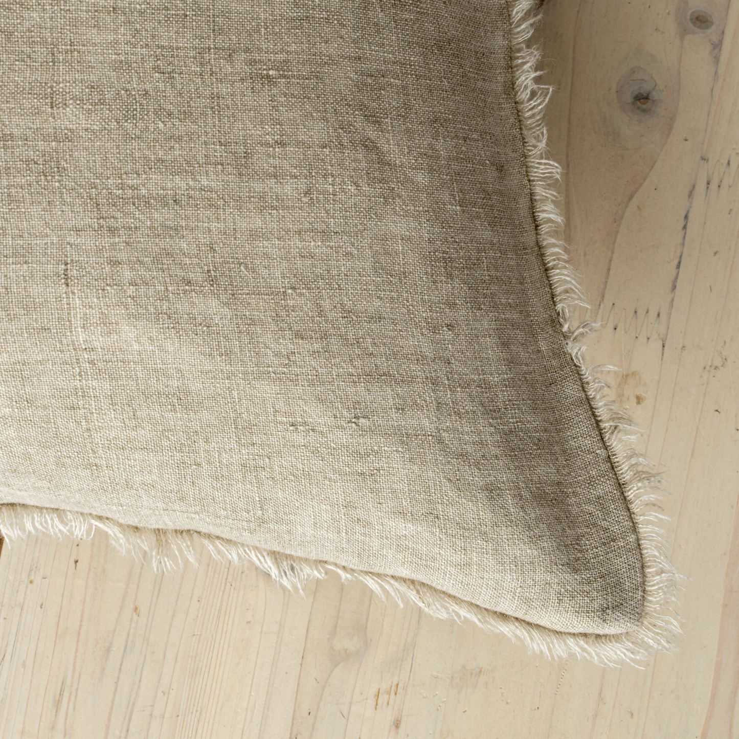 Lina Linen Pillow - Almond