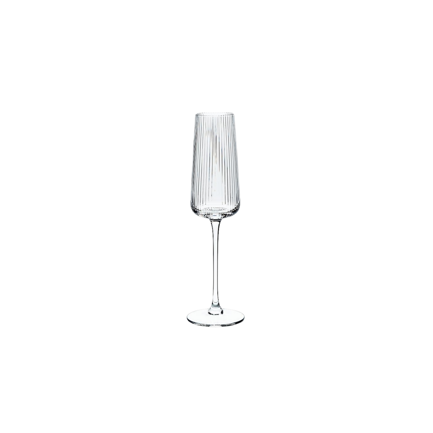 Optic Flute Glass - Ribbed