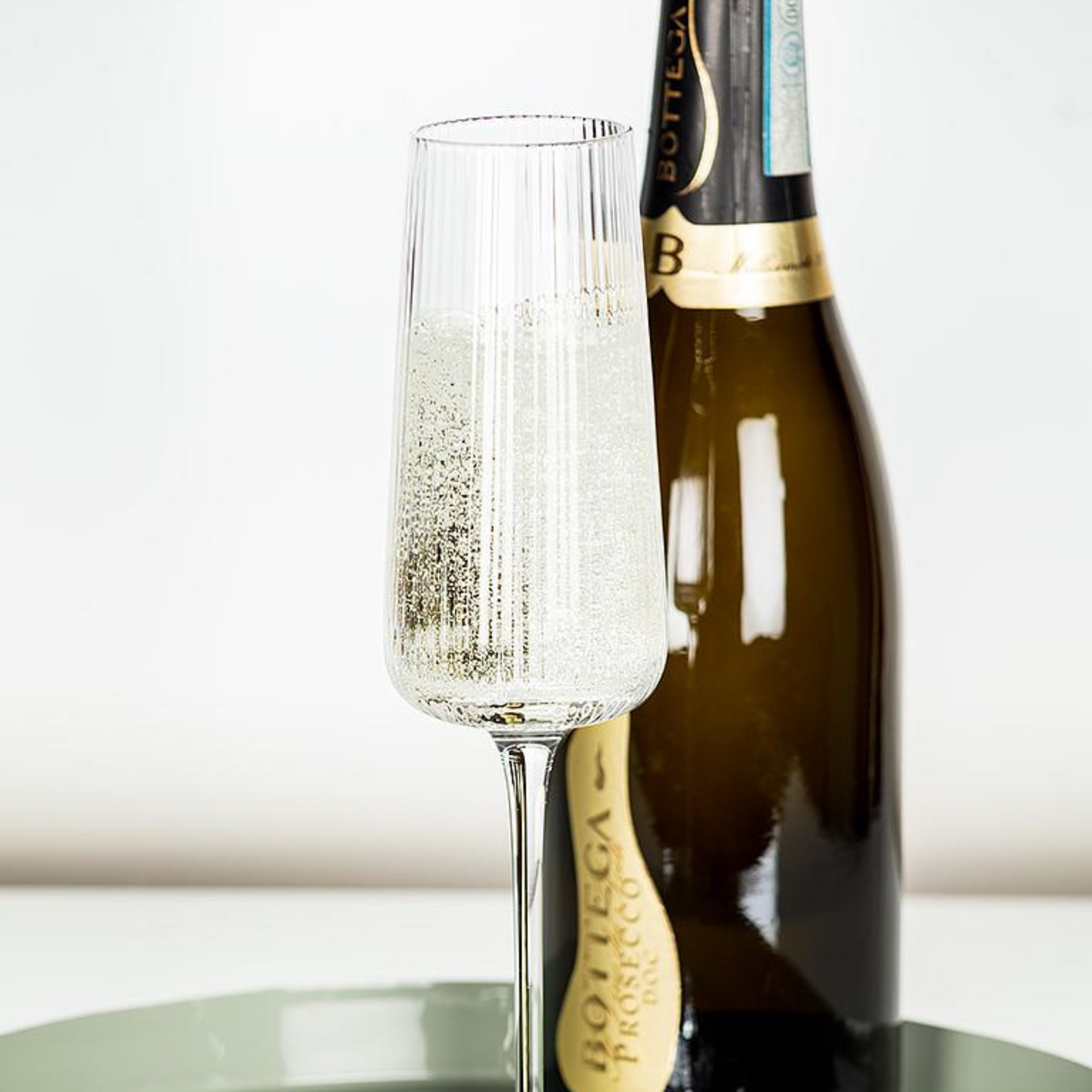 Optic Flute Glass - Ribbed