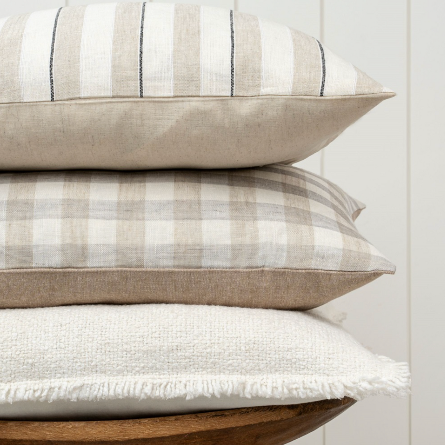 Fringed Bouclé Pillow - Off White