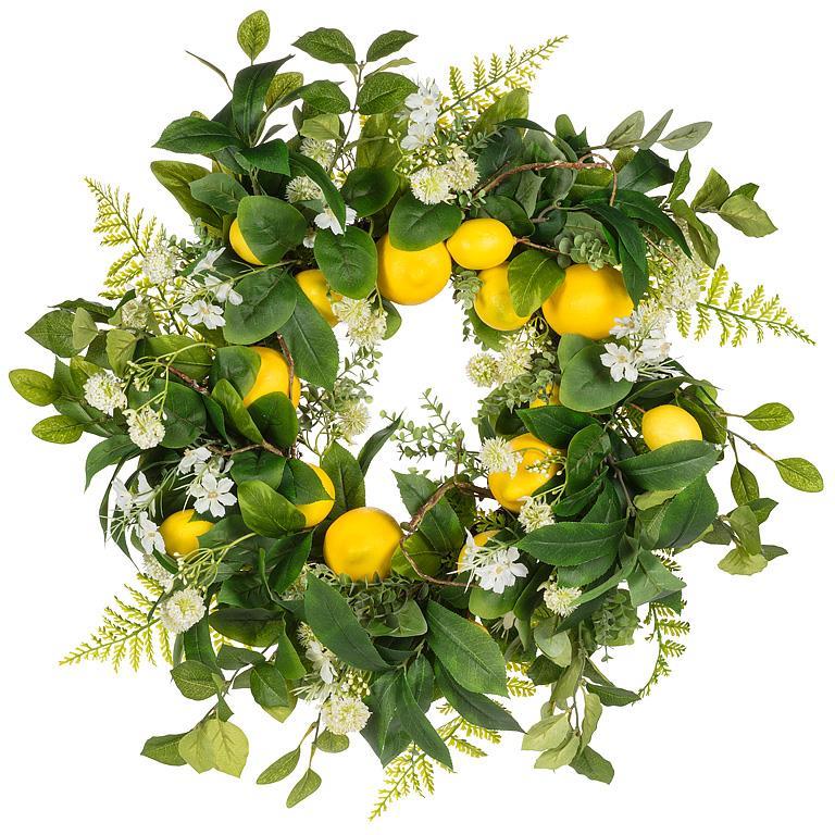 Large Lemon & Blossoms Wreath