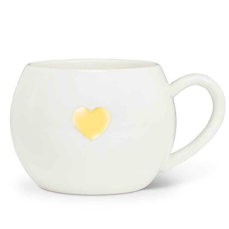 Gold Heart Ball Mug
