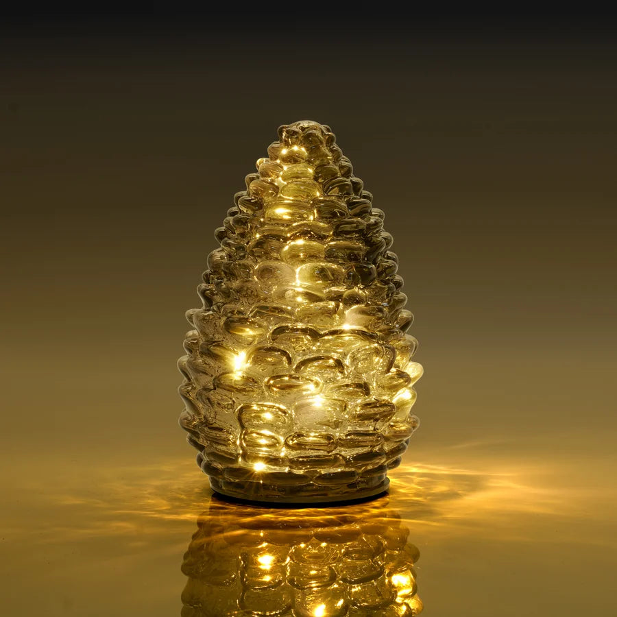 Pinecone Smoke Glass LED Light