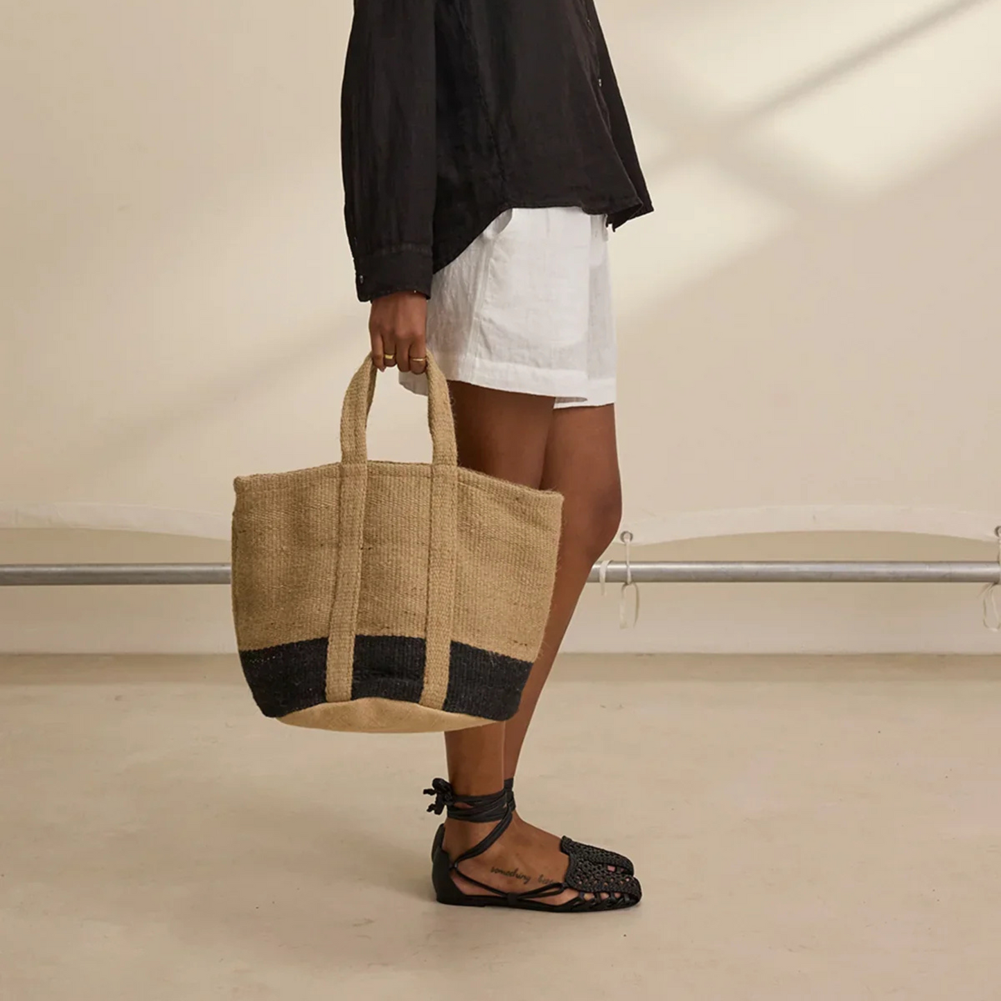 Cleo Wade Basket/Tote - Small (Natural/White)