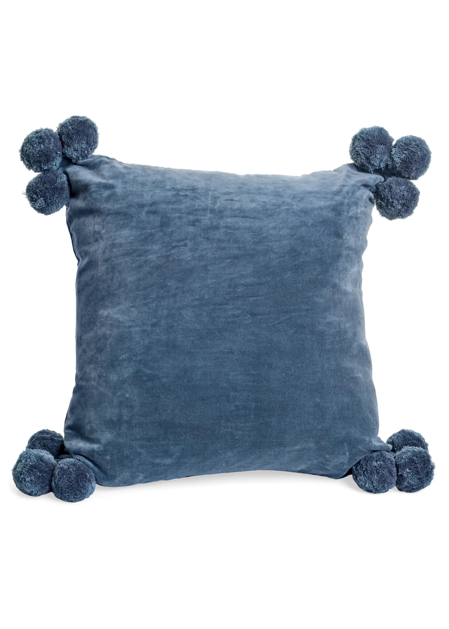 Pompom Cushion Cotton Velvet