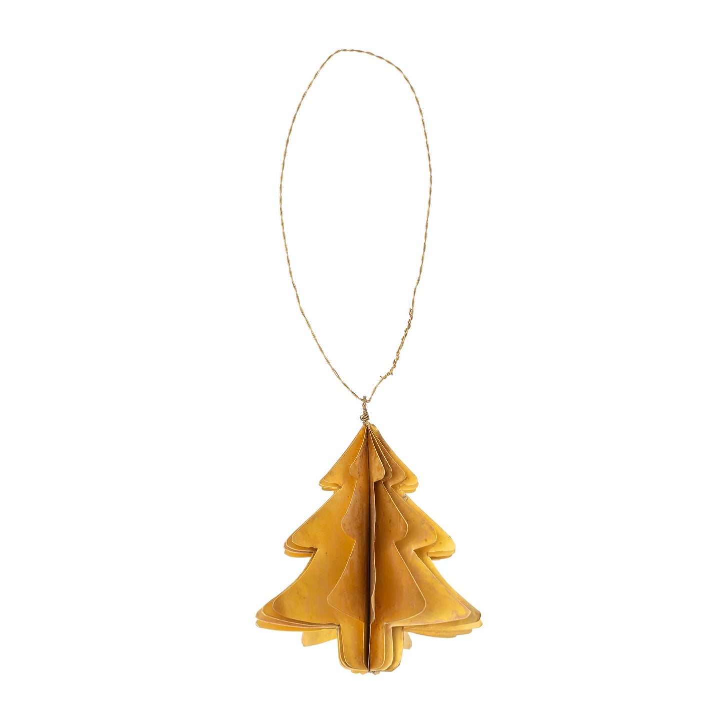 Brass Tree Origami Ornament
