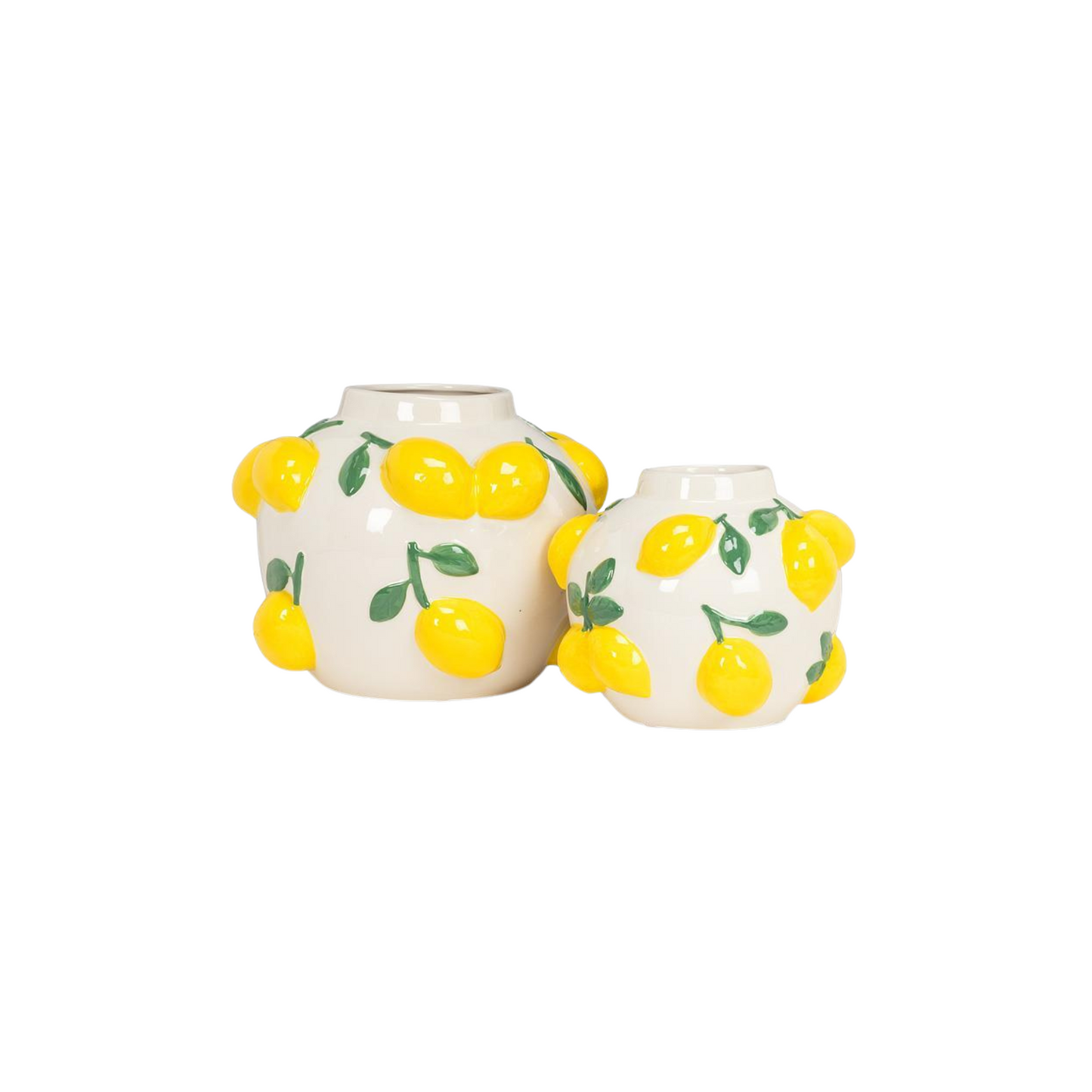 Round Vase W/ Lemons