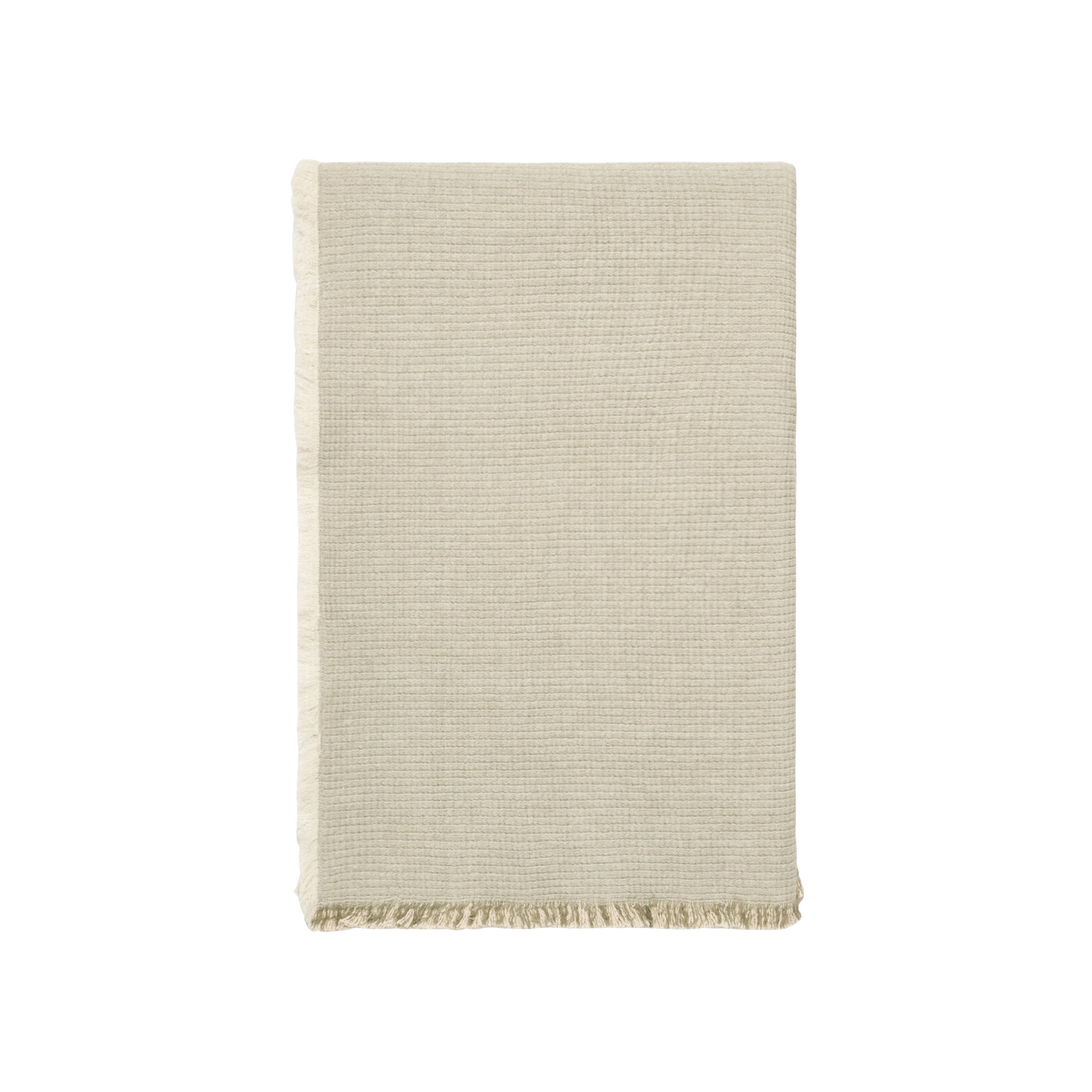 Reversible Cotton Throw Sage/Beige
