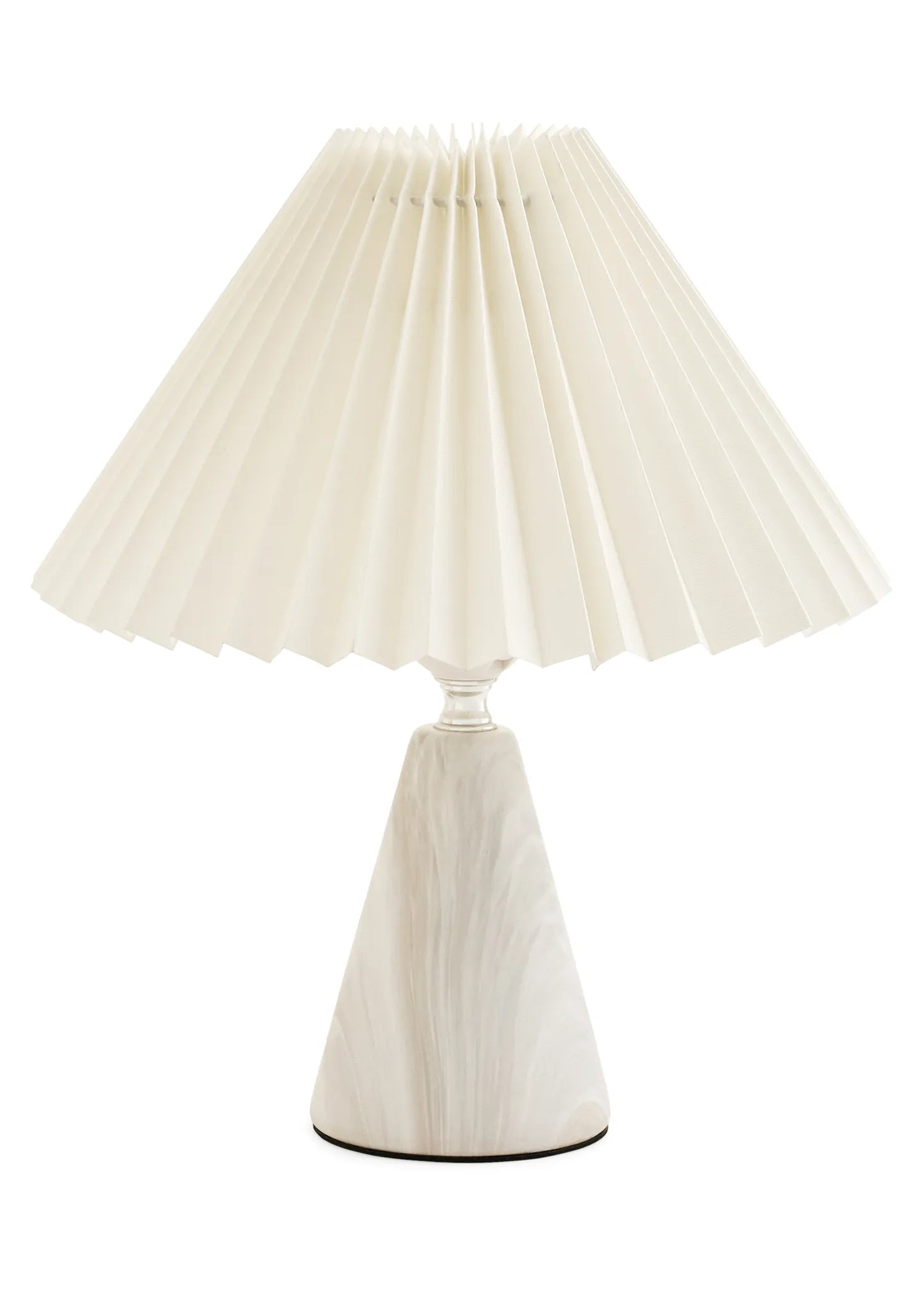 Pleated Marble Effect Table Lamp