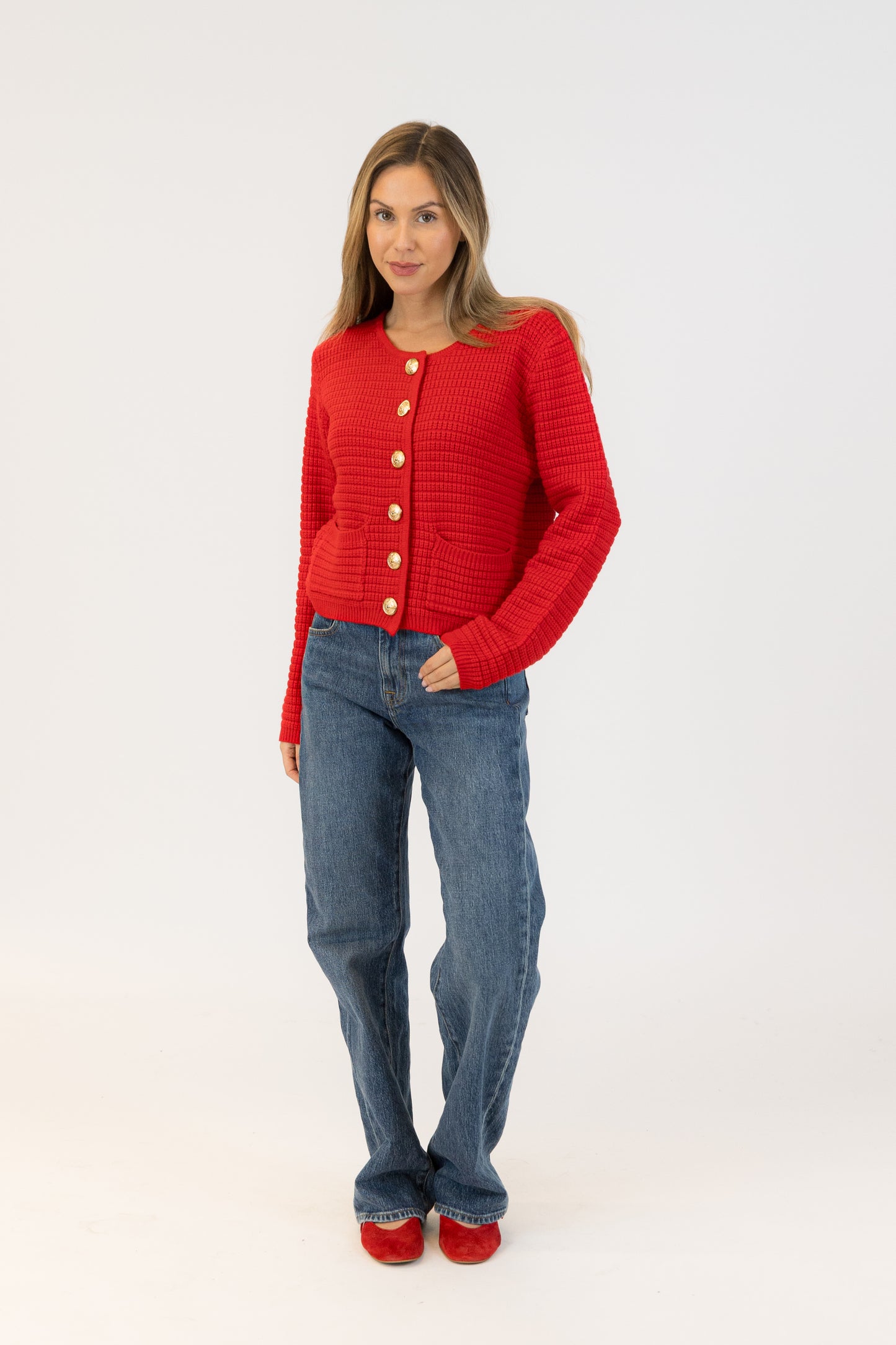 Brenda Cardigan-Red
