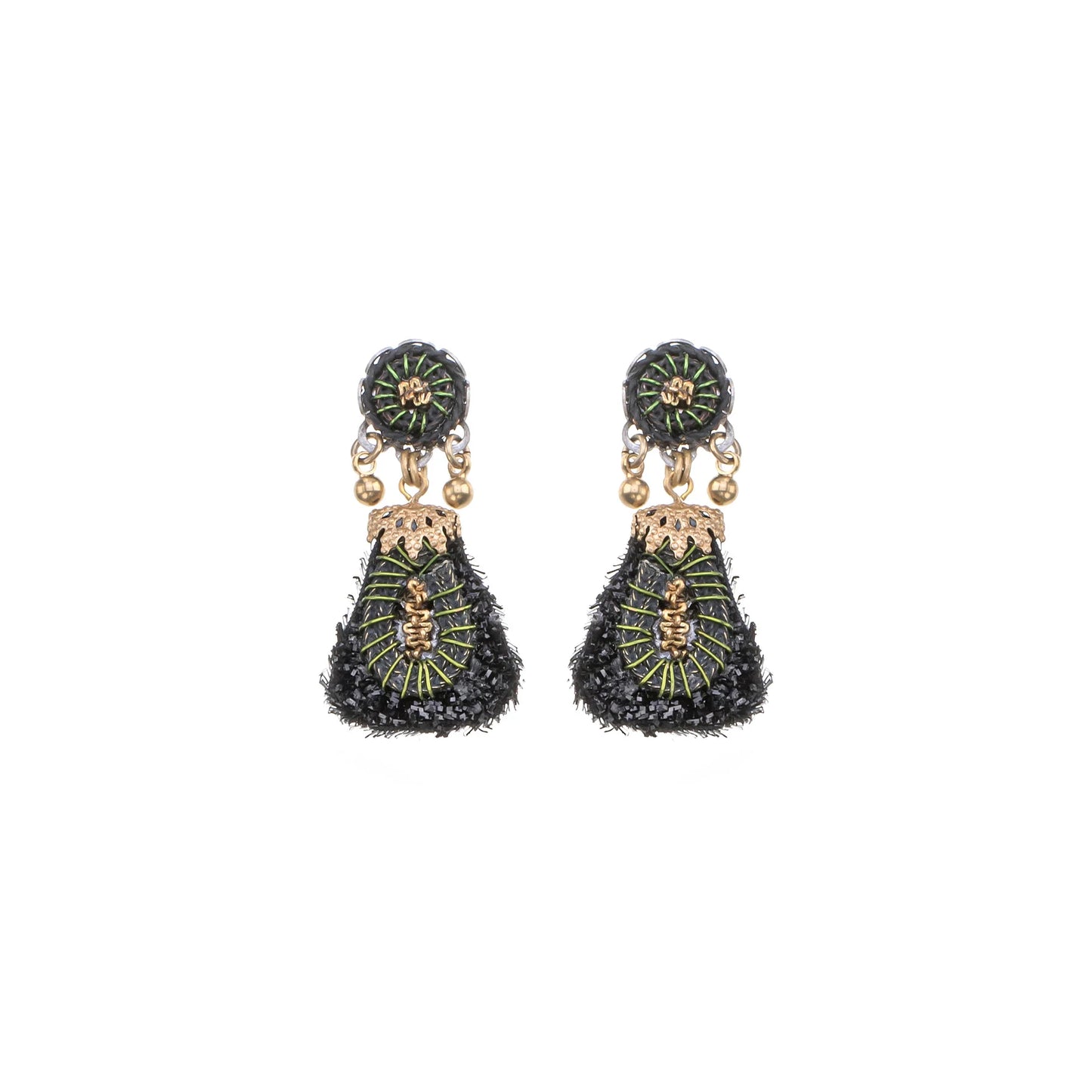 Gilded Black Earrings - Noctura