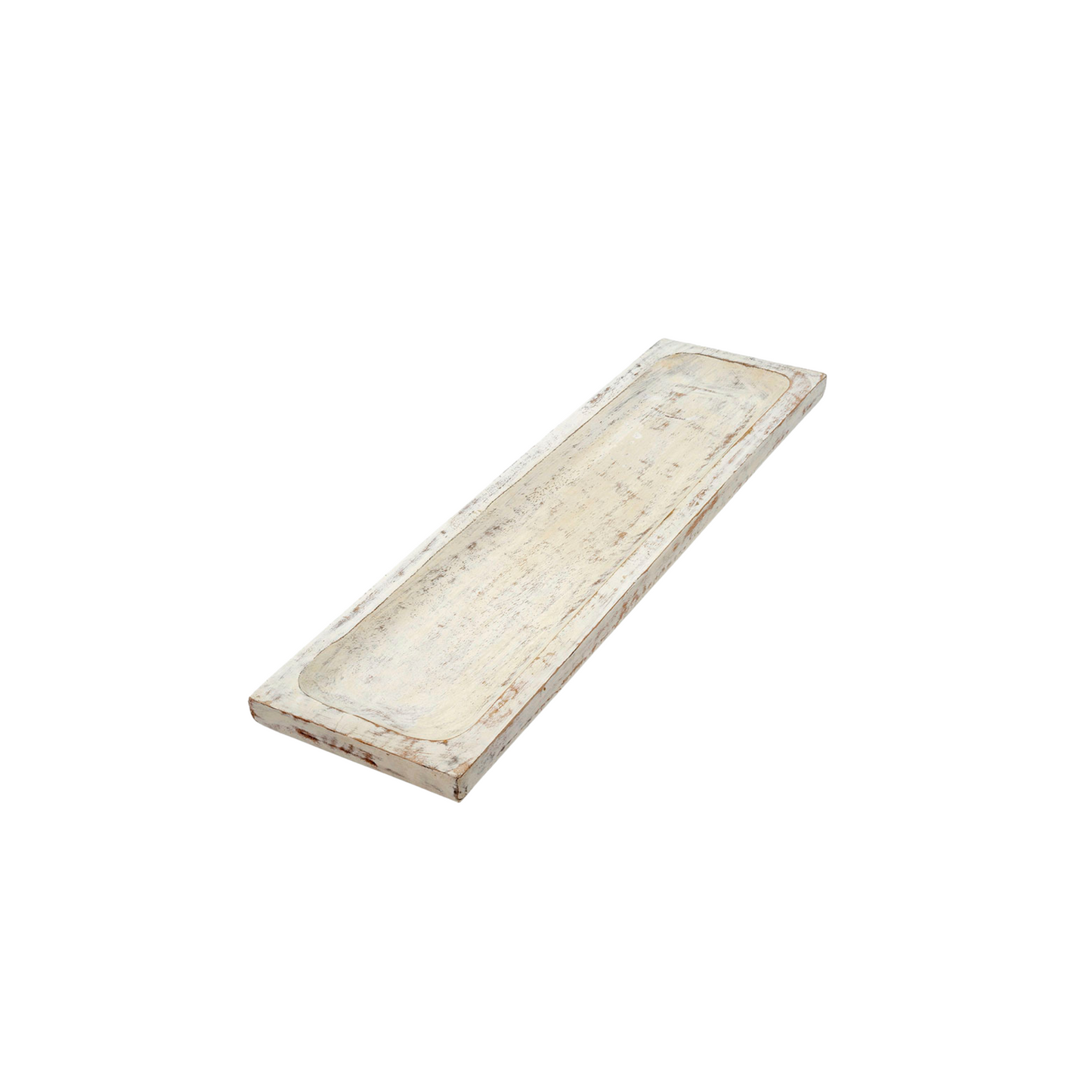 Whitewashed Wooden Tray