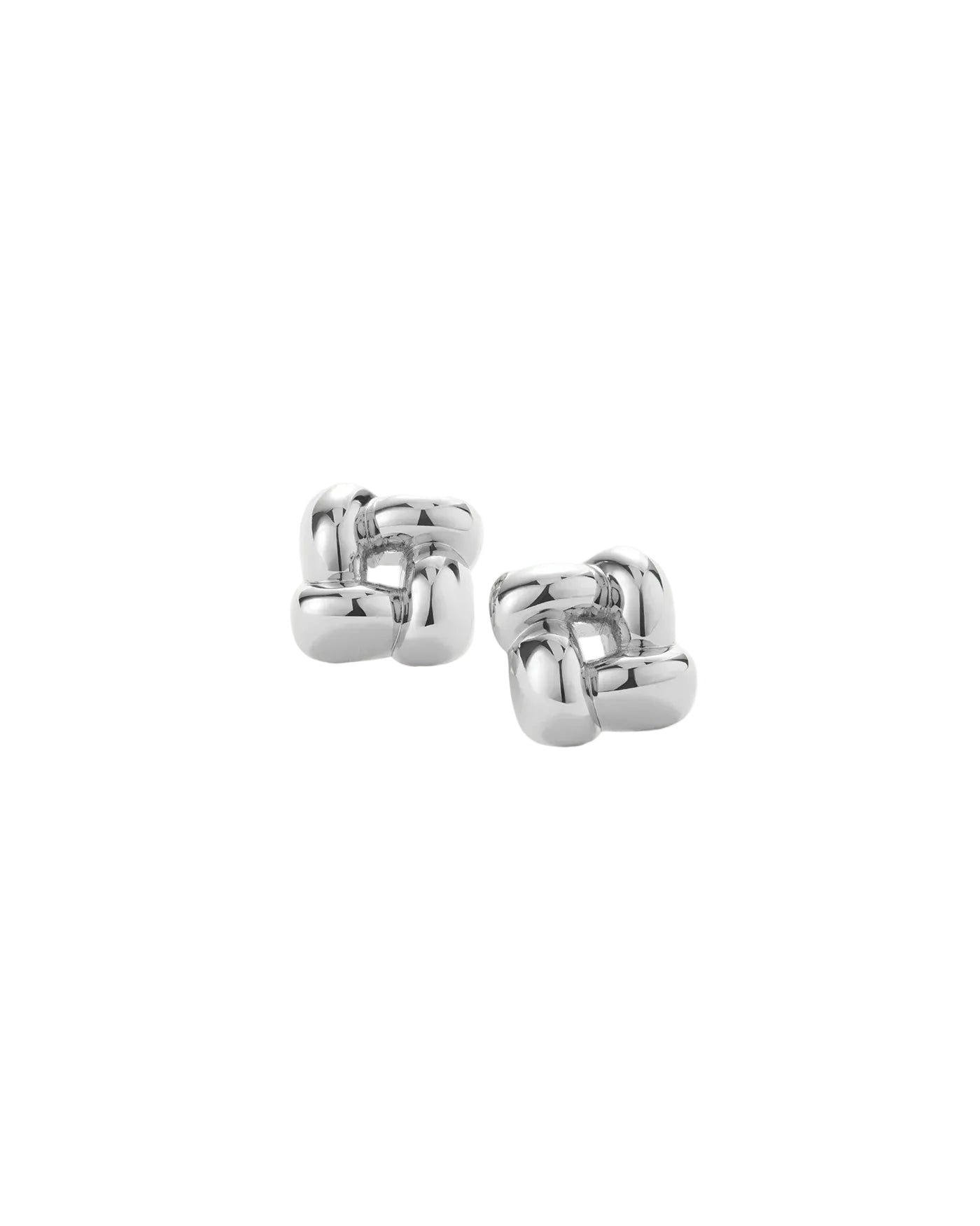 Small Woven Square Earrings