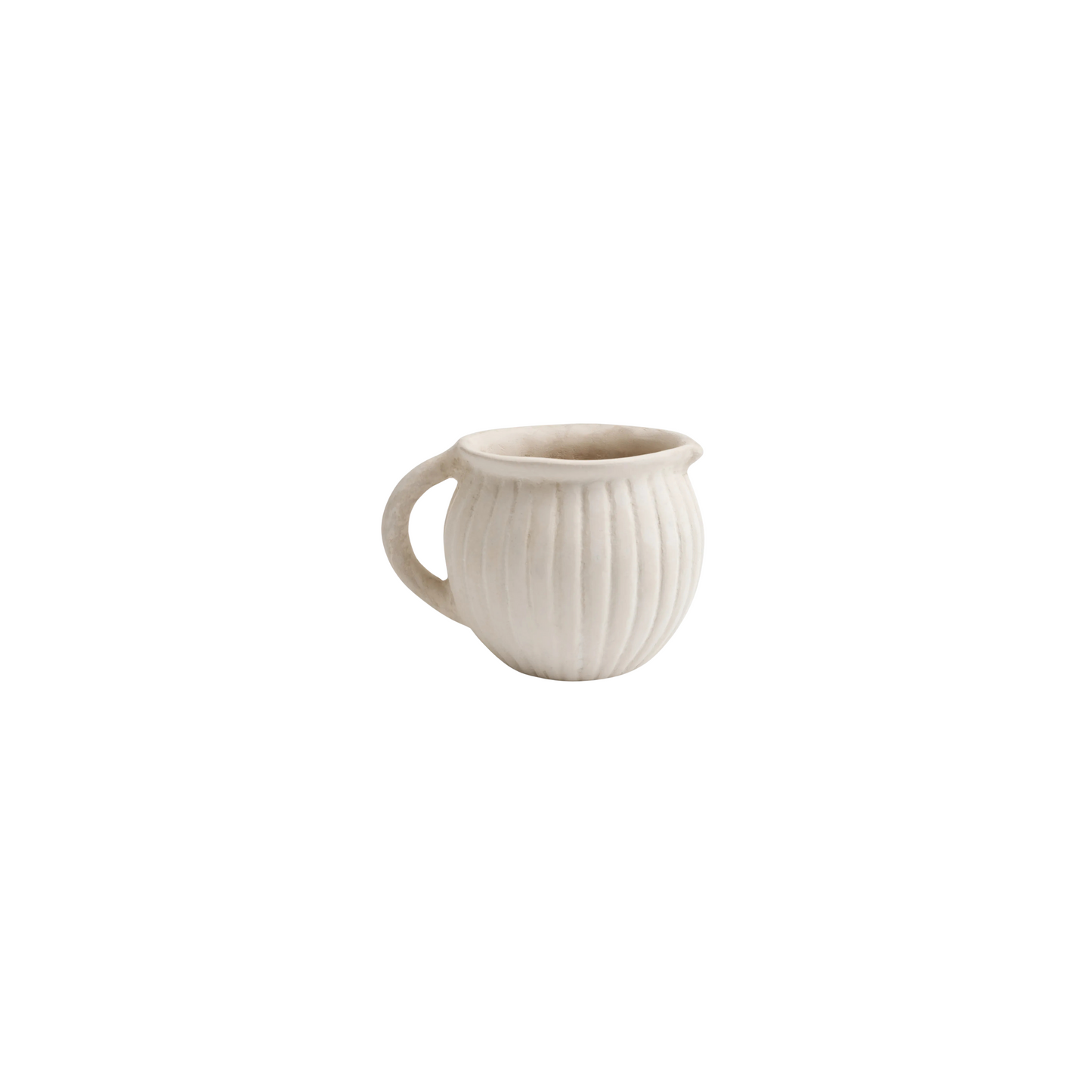 Ribbed Paper Mache Jug