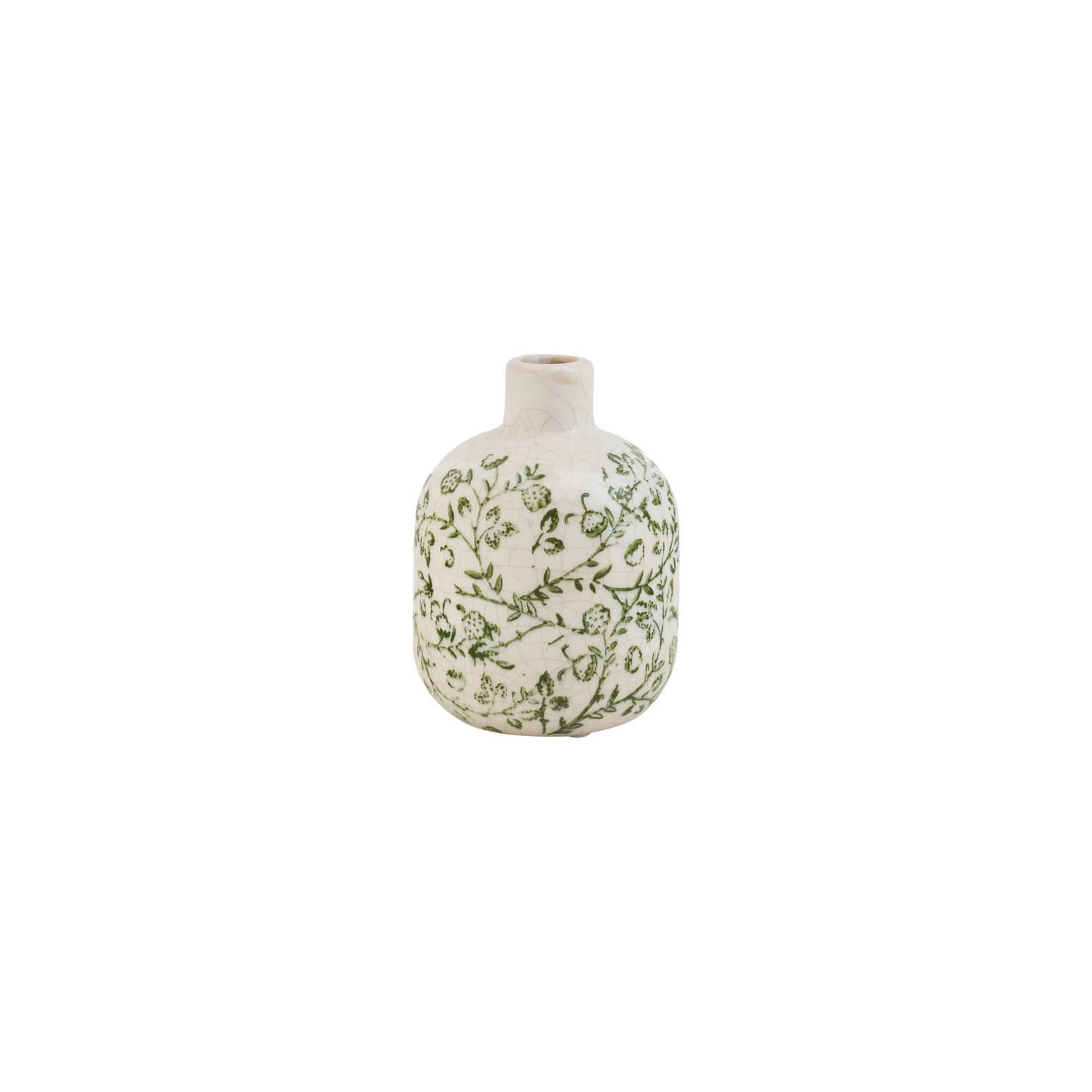 Crackle Vase - Greenery