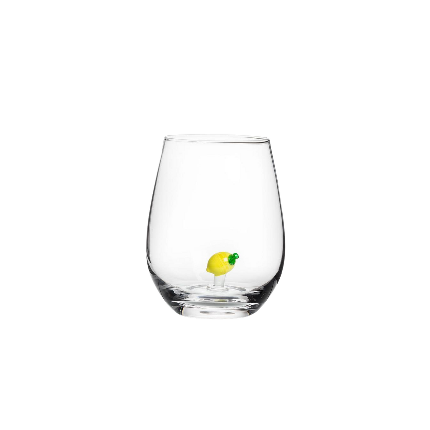 Lemon Icon Stemless Wine Glass