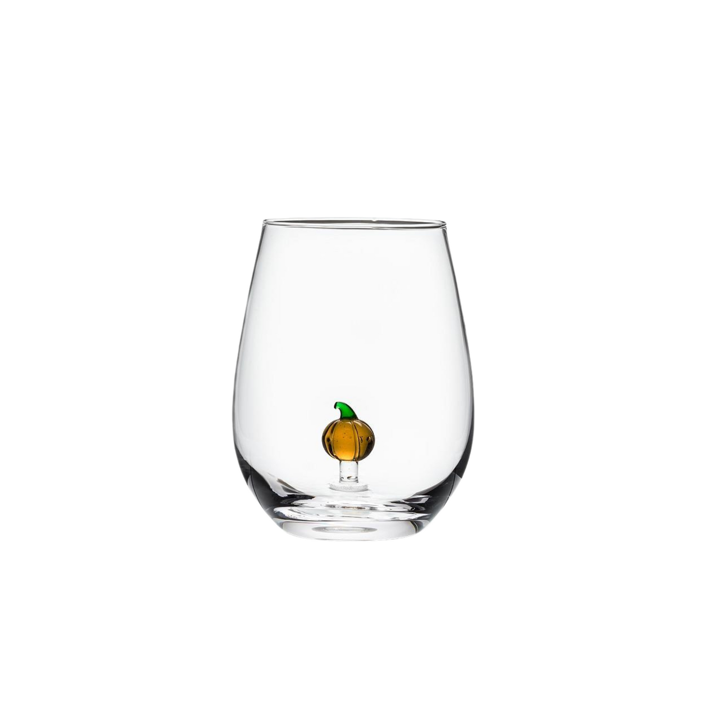 Pumpkin Stemless Wine Glass