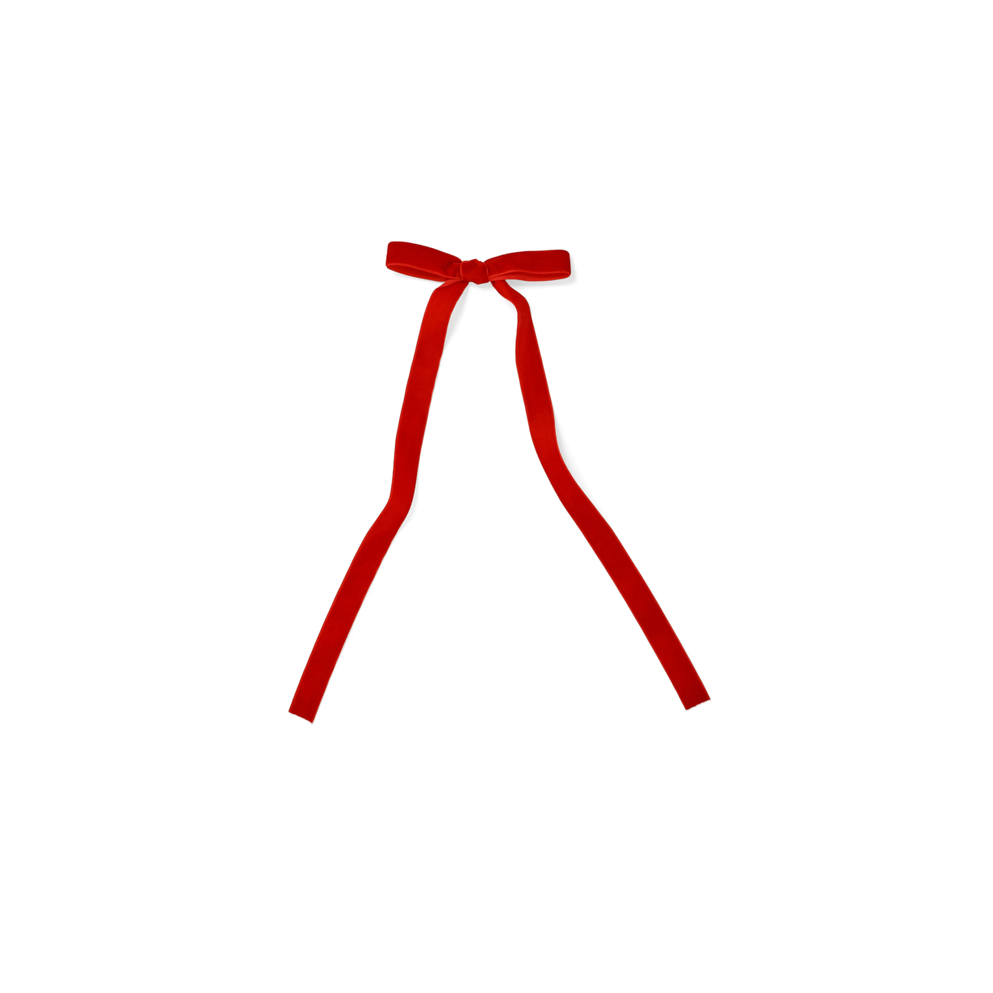 Velvet Bow - Red (Thin)
