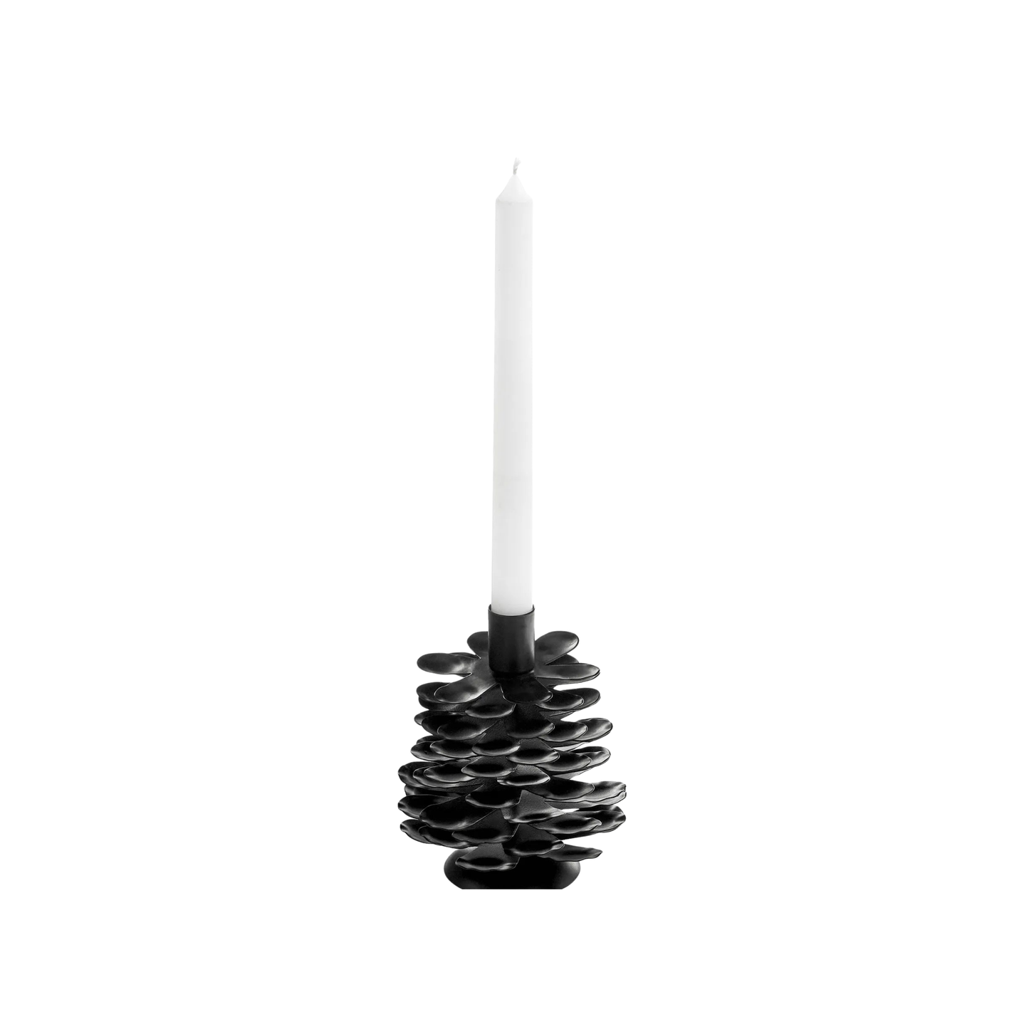 Pinecone Candle Holder-Black Iron