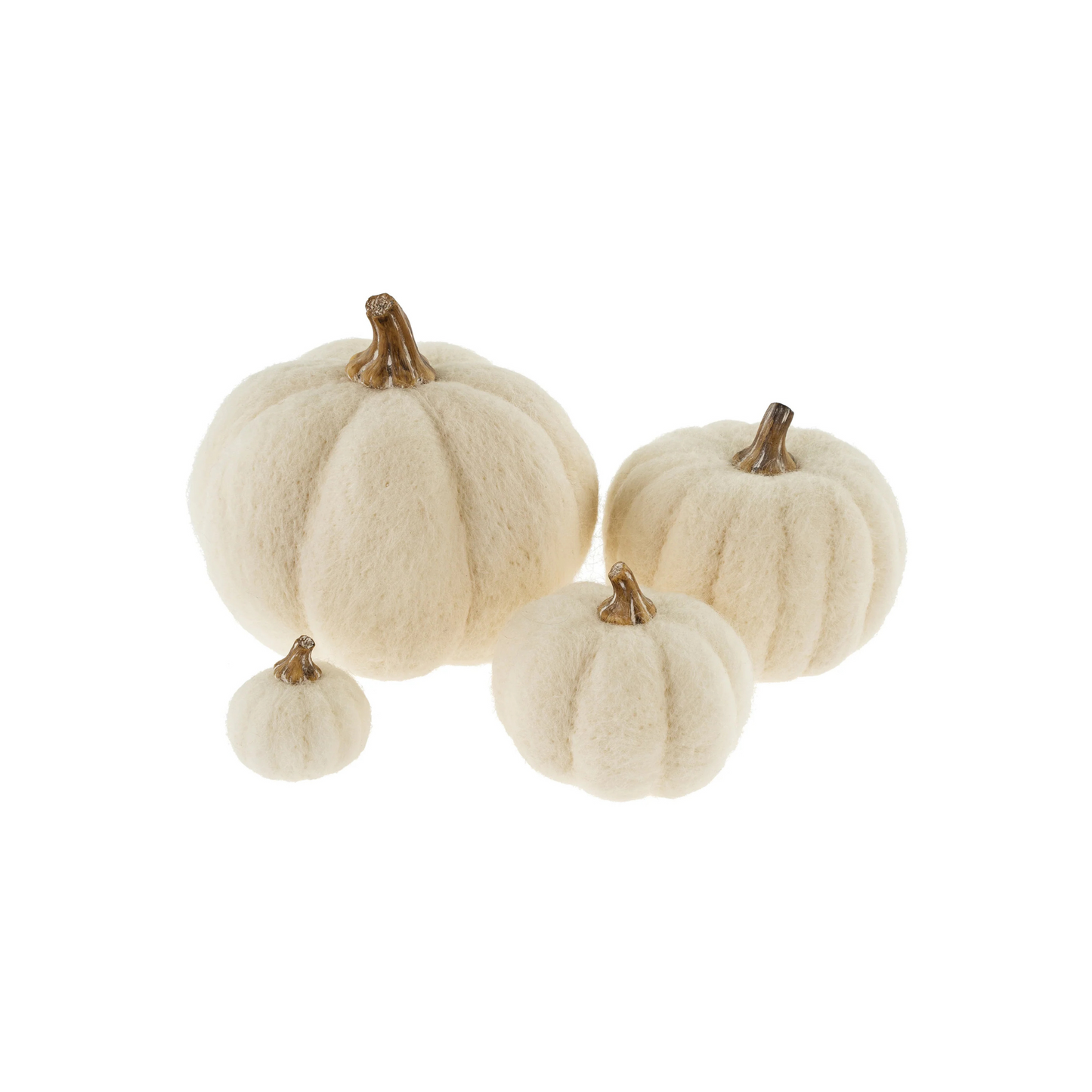 Felt Pumpkin - White