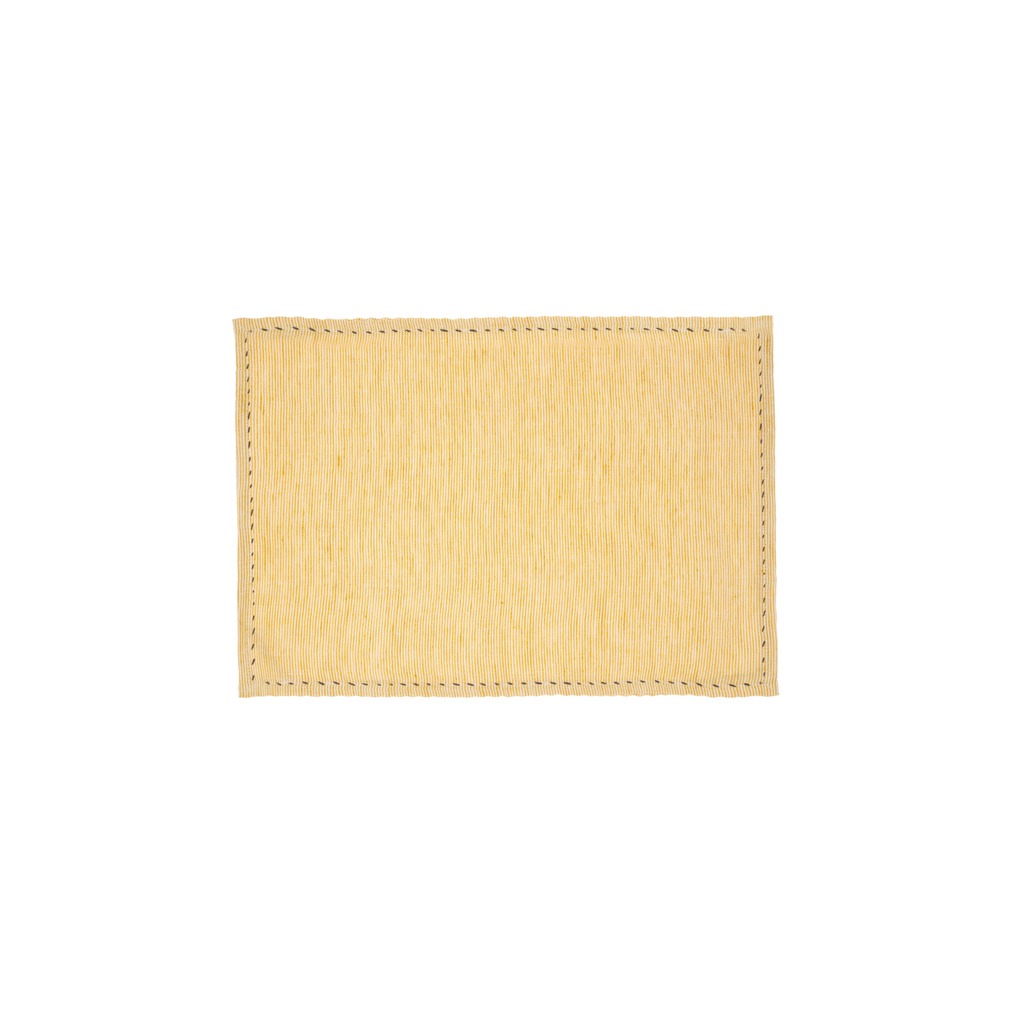 Linen Pinstripe Placemats - Yellow (Set of 4)