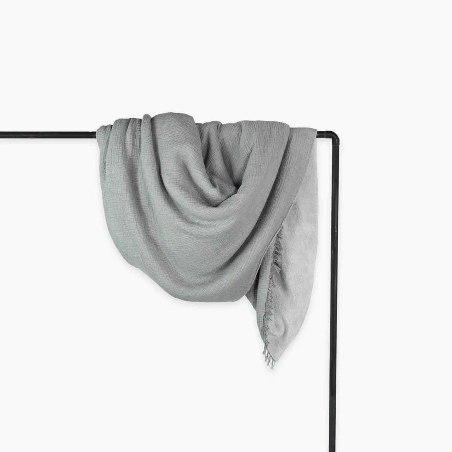 Fleece Lined Throw Blanket - Grey