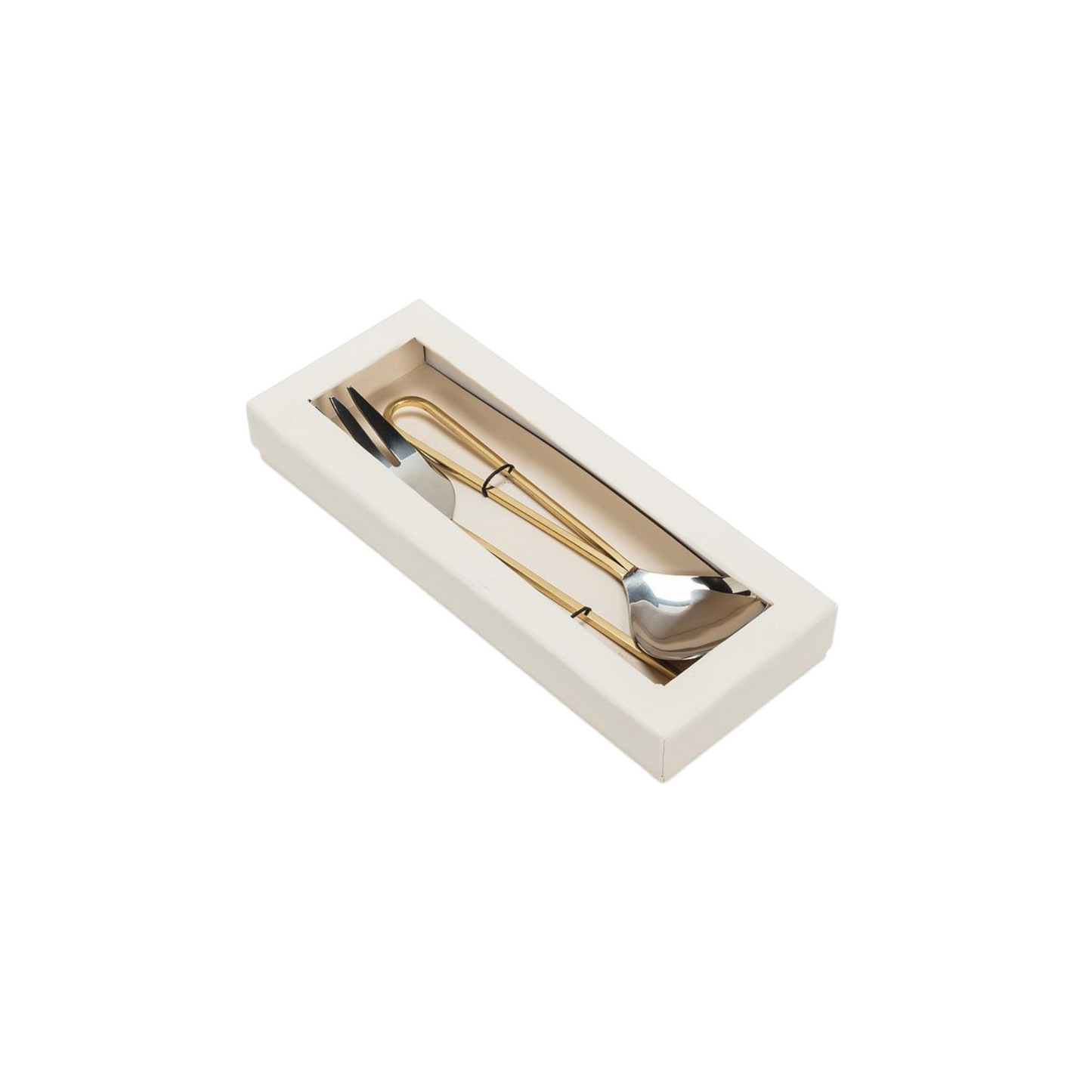 Loop Salad Servers - Brass