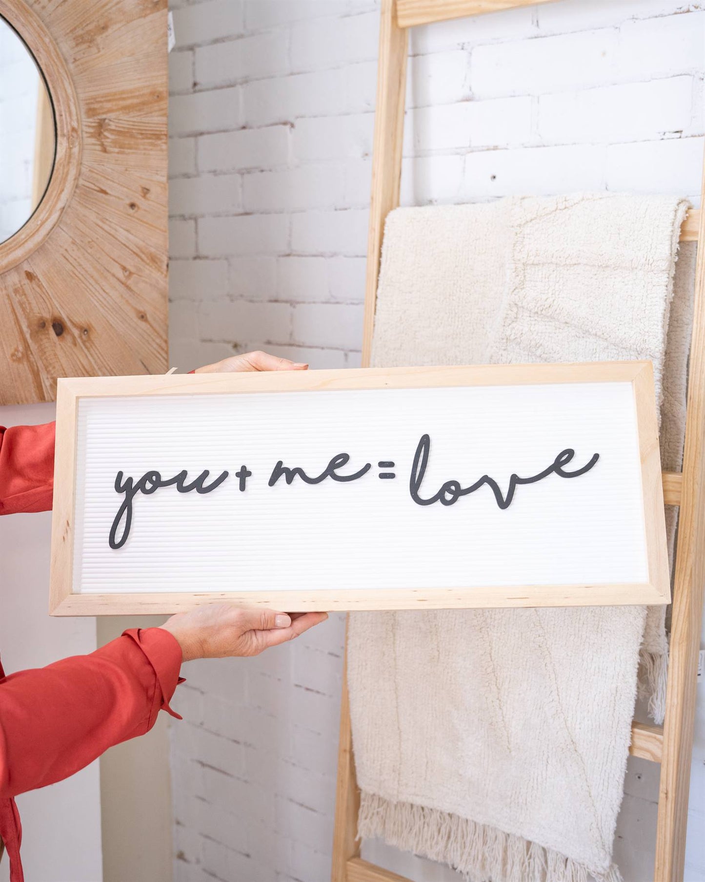"You + Me = Love" Sign