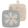 Snowfall Christmas Crochet Sponges Set of 2