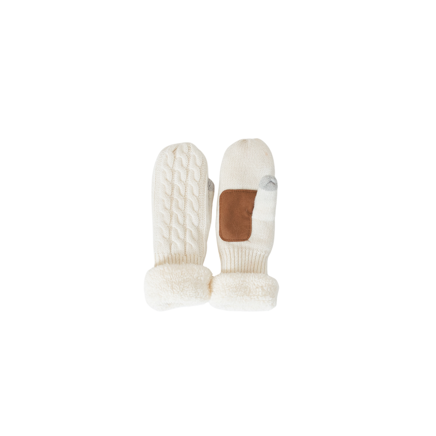 Patch Cable Knit Mittens