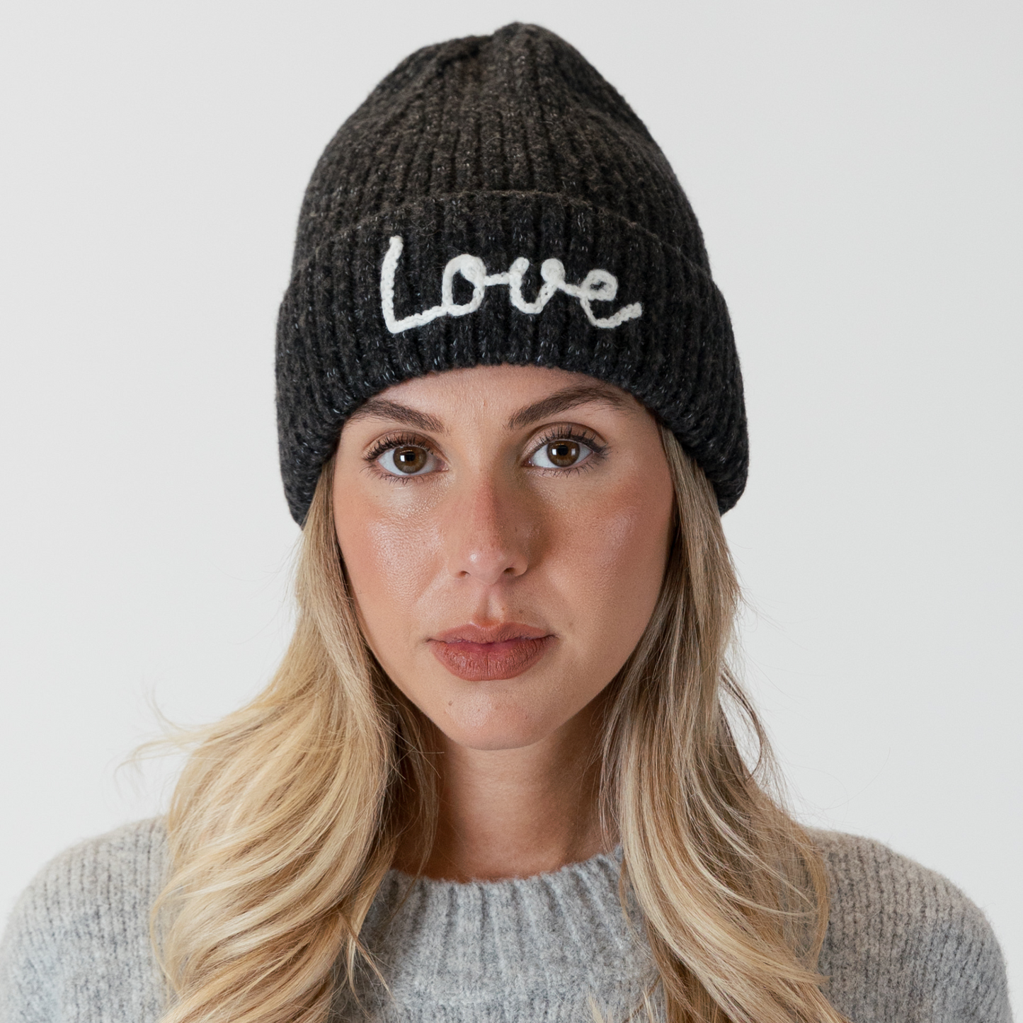 'Love' Embroidered Beanie