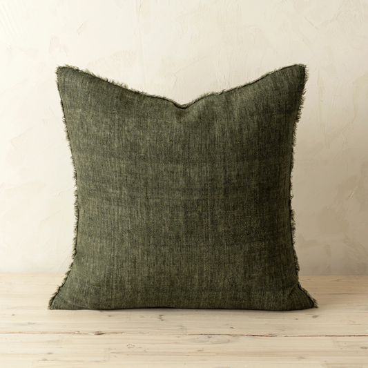 Lina Linen Pillow - Avocado