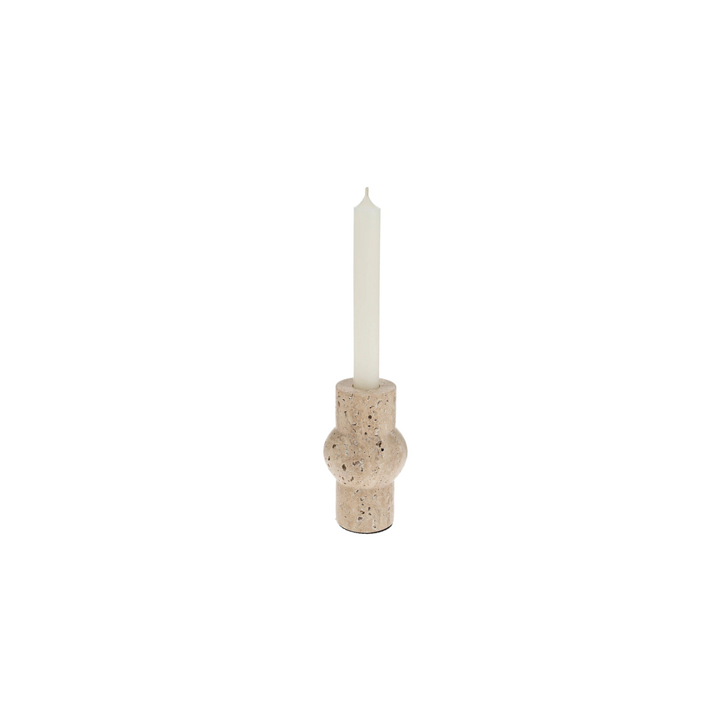 Nora Travertine Candle Holder