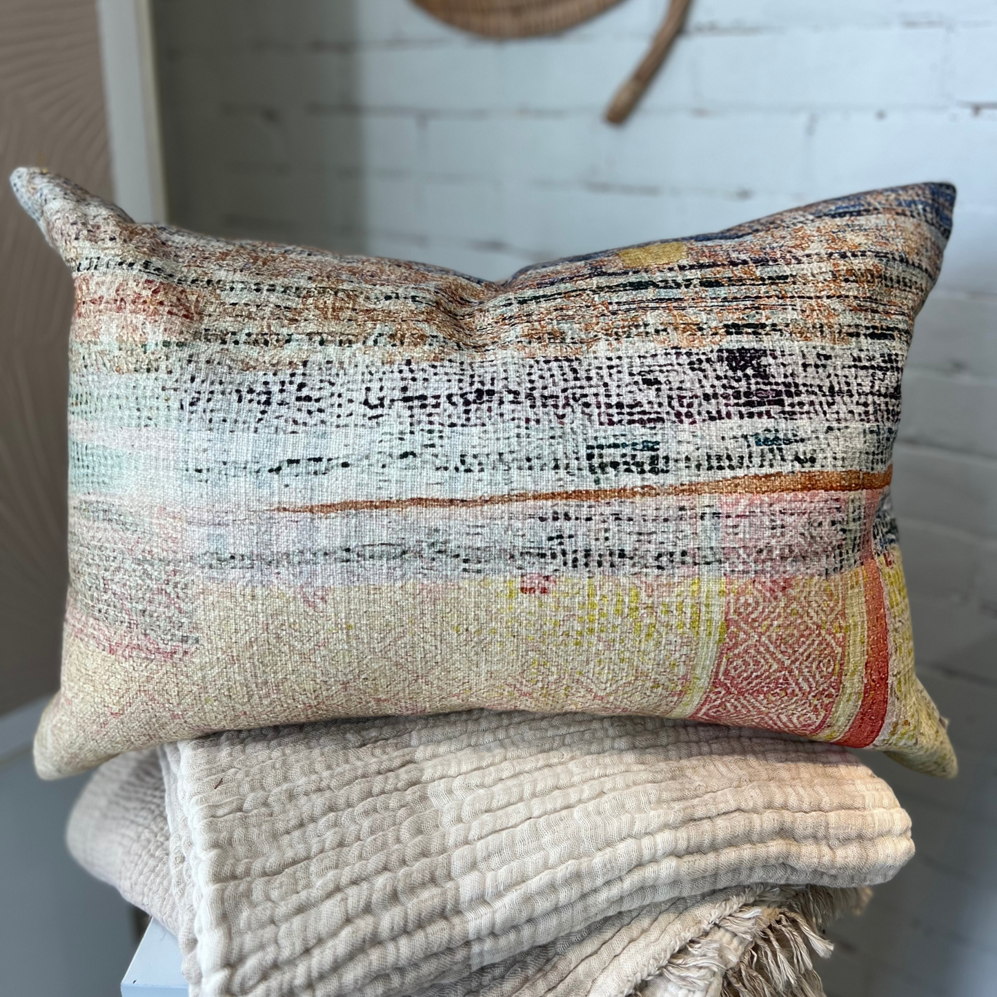 Kantha Cloth Printed Pillow