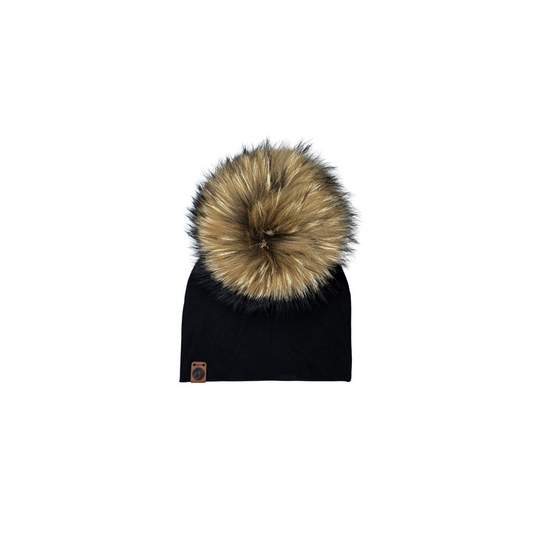 PomPom Fabric Beanie