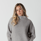 Evolet Mockneck Sweater - Marled Grey