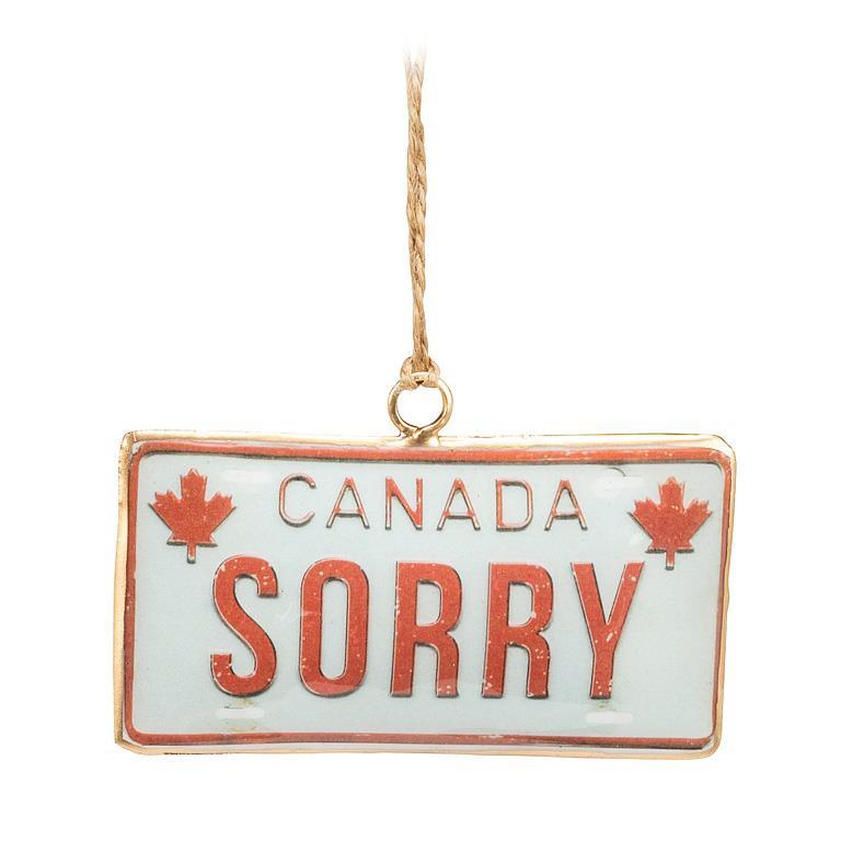 Canada Sorry License Plate Ornament