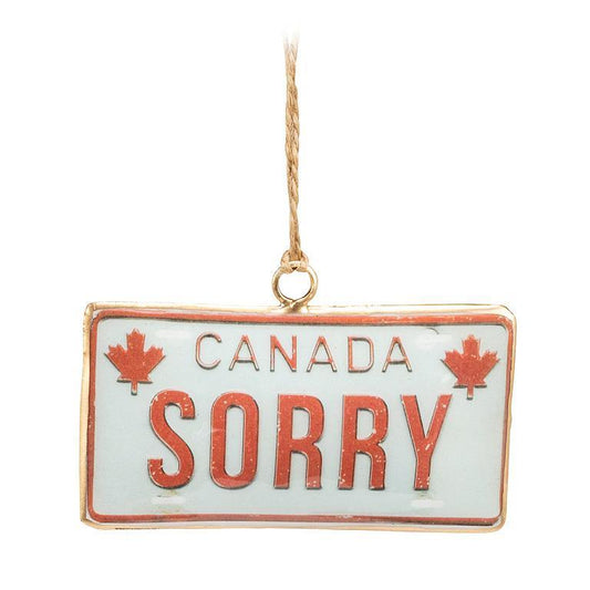 Canada Sorry License Plate Ornament