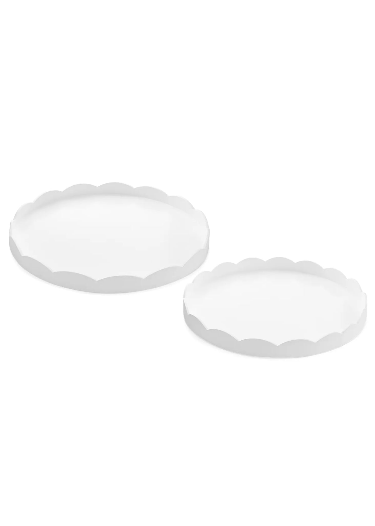 White Scallop Tray