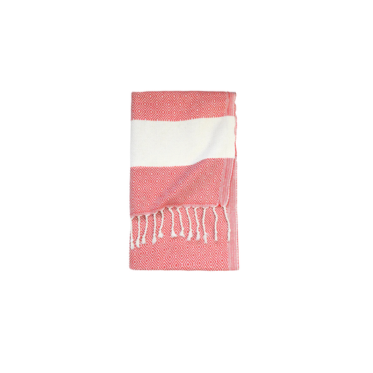 Diamond Hand Towel - Red
