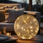 Globe Crackle Glass LED Light