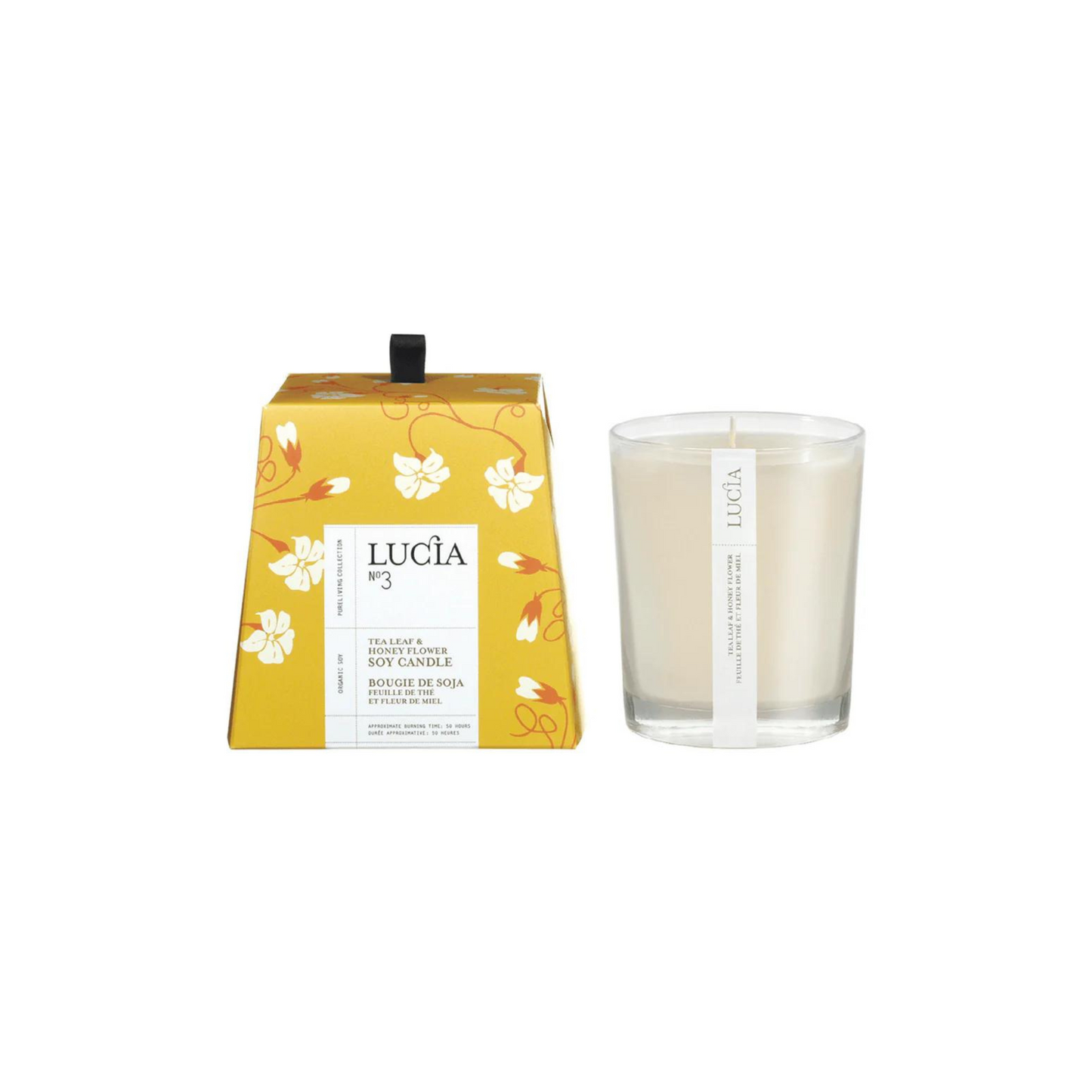 Lucia Soy Candle - Tea Leaf & Honey Flower