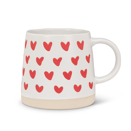 Wide Base Mug w/hearts