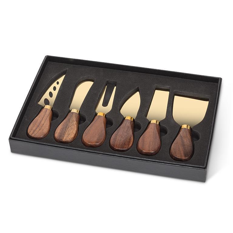 Walnut Cheese Knives S/6