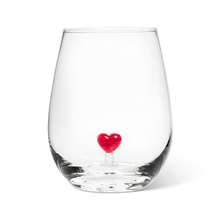 Heart Stemless Wine Glass