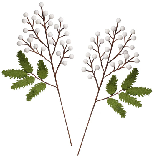 Berry Felt Floral Stems