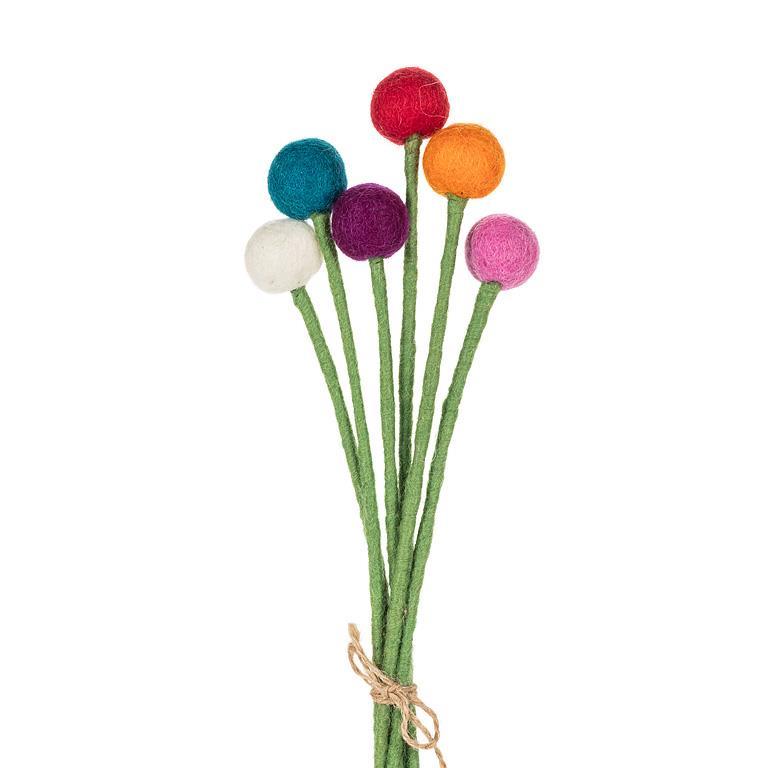 Pompom Flower Stem Assorted