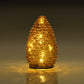 Pinecone Amber Glass LED Light