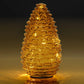 Pinecone Amber Glass LED Light